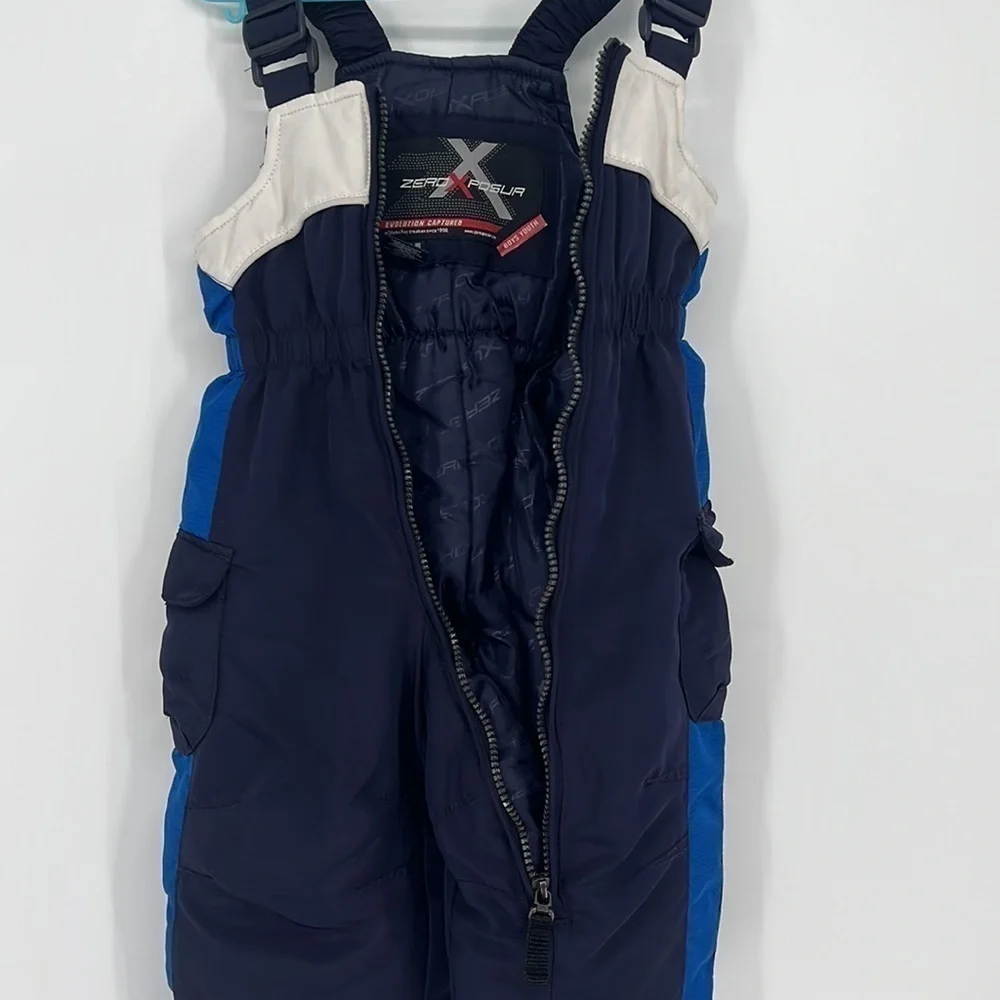Zero Xposur Snow Bib Blue White Kids Size 12 Months